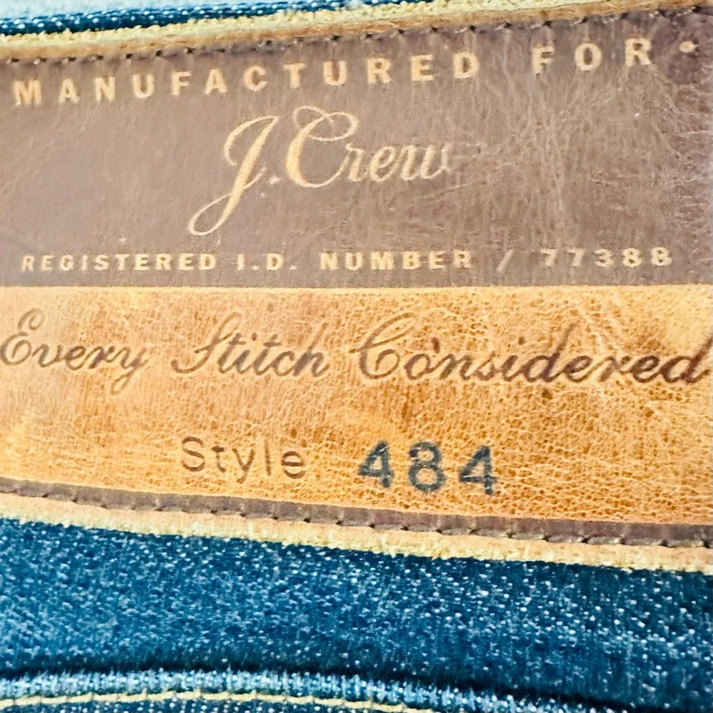 J. Crew 484 Straight Denim Jeans Men's Size‎ W30xL30 Blue Dark Wash 5-Pocket